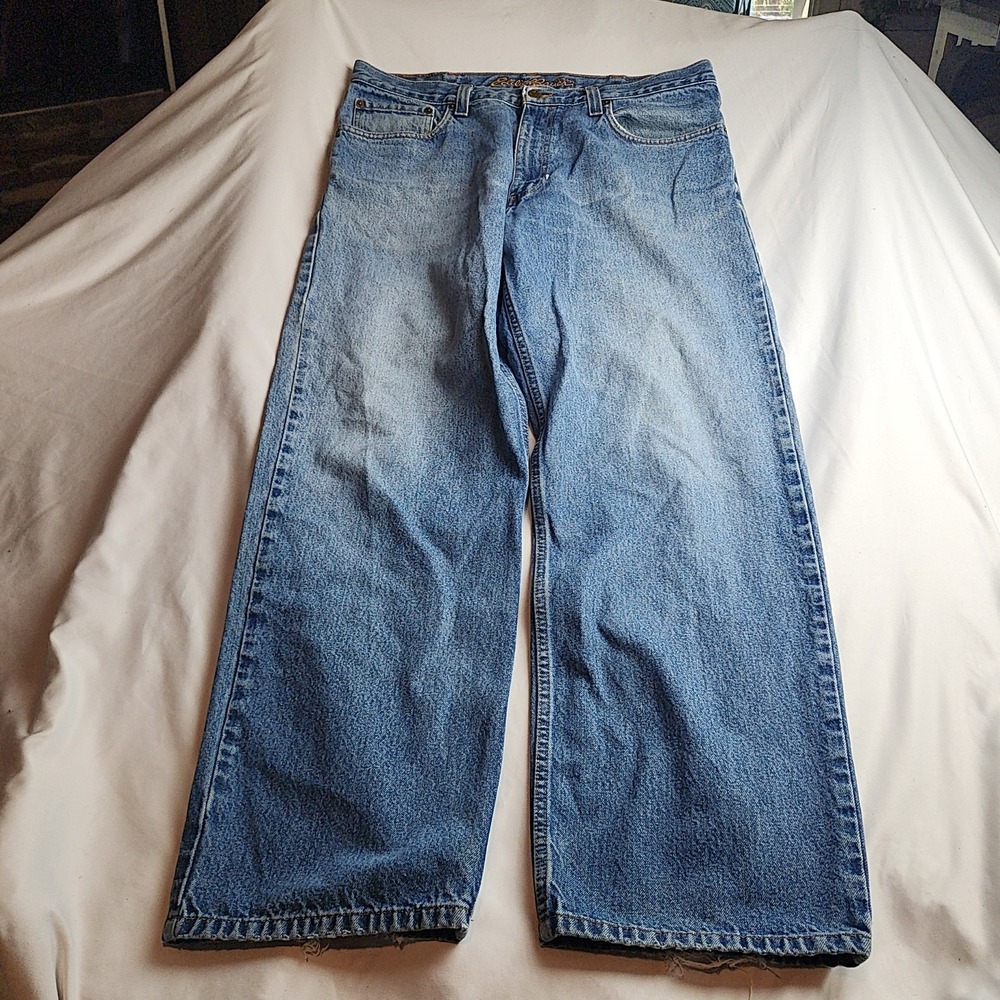 Eddie Bauer Denim Jeans Straight Leg Light Wash Men's Size 38x32